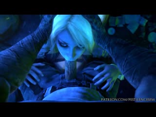 Harley quinn oral sex; minet; blowjob; deepthroat; facefuck; 3d sex porno hentai; [dc comics]