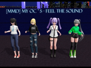 [mmd] my oc's feel the sound | motion,camera,wave dl|