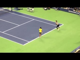 Maria sharapova at the #usopen practice session