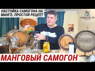 Манговый самогон настойка манго на 40% сахарном самогоне и дегустация #самогон #манго #настойка