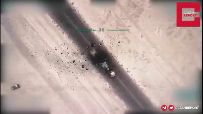 Кадры нанесения авиационного удара турецкого бпла bayraktar tb2 по зенитному ракетно пушеч