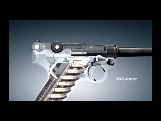 3d animation how a luger p08 parabellum pistol