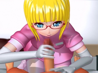 18+ hentai pink nurse of bed in / розовая мед сестра в постели 3d