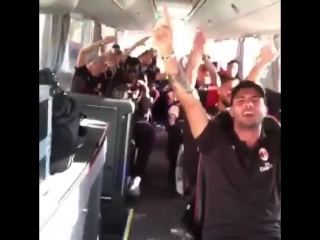 Kalinic on instagram with the milan team milan family