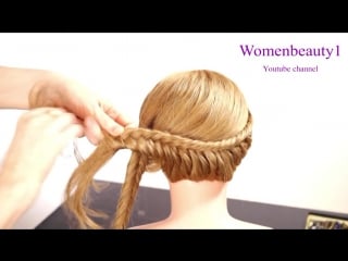 Fishtail braid hairstyle tutorial braided updo
