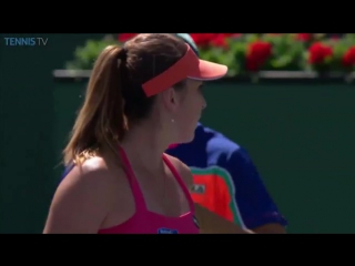 Set point belinda bencic vs magdalena rybarikova 6 3 #bnpparibasopen #r3