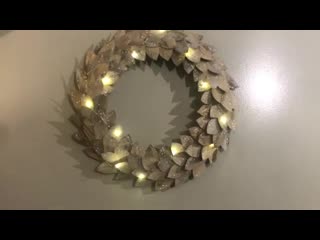 Myke lyfe faux birch wreath light diy pottery barn holiday dupes