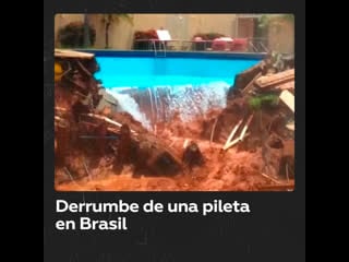 Se derrumba una piscina en una construcción en brasil