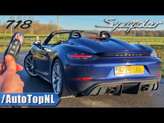 Porsche 718 spyder gt4 convertible review on autobahn (no speed limit) by autotopnl (2160p 60fps vp9 128kbit aac)