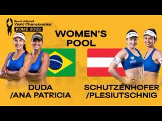 Duda/ ana patricia (bra) v kathi/ lena (aut) pool b world championships rome 2022