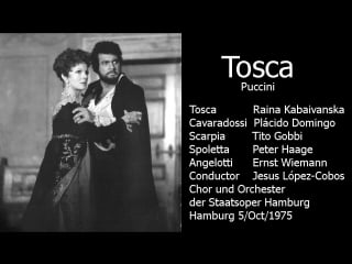 Tosca plácido domingo, tito gobbi, kabaivanska, lopez cobos, hamburg 1975