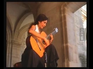 Filomena moretti performing bach's "allemande" from lute suite bwv 995