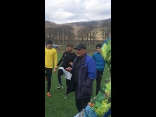 Предматчевая расстаноа и разминка перед игрой с батех