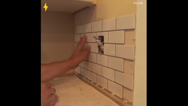 Укладка фартука на кухне