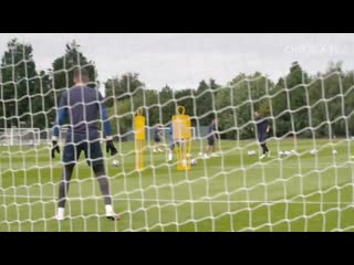 Timo werner, ziyech & tammy abraham on 🔥in shooting drill