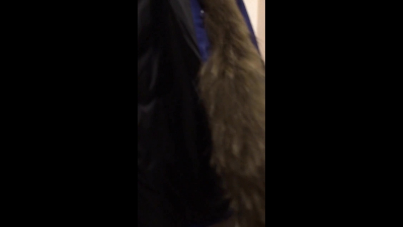 Парка на пуху, натуральный мех