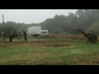 Ополчение новороссии произвели огонь из шайтан труба