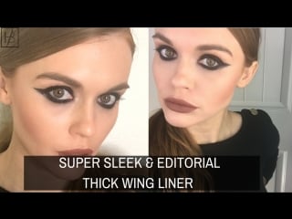 Super sleek editorial thick winer liner look holland roden
