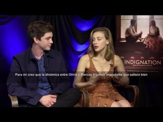 Logan lerman and sarah gadon interview indignation movie (spanish subtitles)