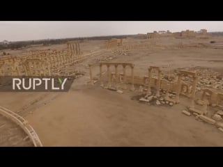 Syria first views of liberated palmyra in ruptly exclusive drone footage