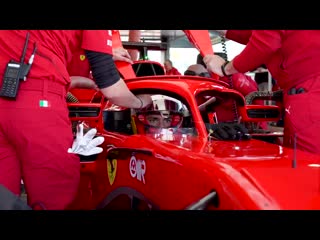 Carlos sainz on his first day in scuderia ferrari colours