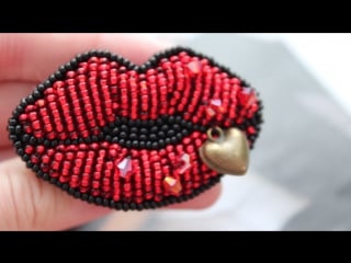 Брошь губки с подвеской