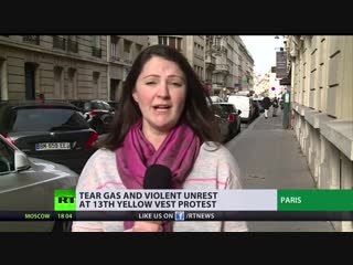 Protester has hand ripped off during yellow vest march in paris