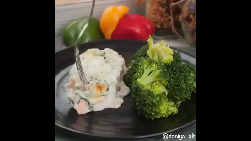 Запечённая сёмга в слиах