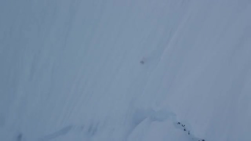 Горнолыжник остался жив скатившись кубарем с 500 метрового склона