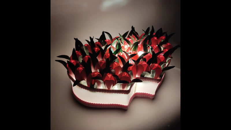 Светильник из изолона тюльпаны из изолона сердце из изолона светильник сердце