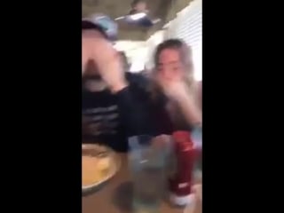 Girl accidentally empties pepper shaker into guys food 986296