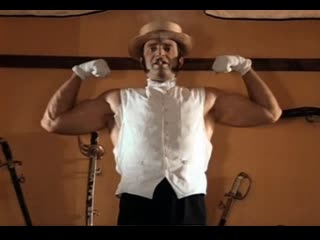 «здравствуйте, я ваша тётя!» (1975) лакей брассет делает зарядку