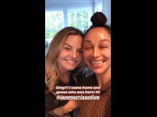 [caraasantana ig stories] “omg!!! i came home and guess who was here! hi @jenmorrisonlive”