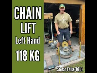 Stefan falke(deu) "chain lift" 118 kg(lh)