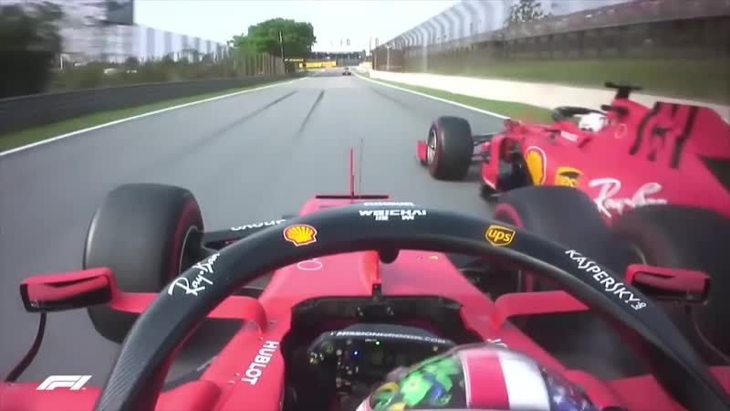 @scuderiaferrari leclerc steers two times towards vettel in this tight situation, even though he гп бразилии 2019