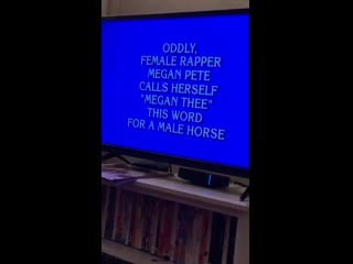 You know megan thee stallion is official when she becomes an answer on jeopardy