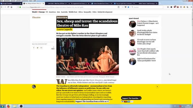 #pedogate milo rau lässt kindern beim sex zusehen (nötigung) "kunst" conspiracy facts reloaded