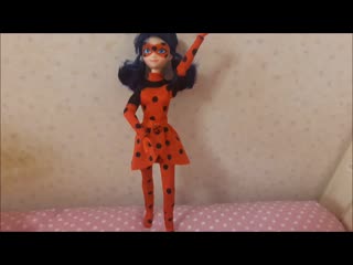 Transformation miraculous ladybug doll marinette in daring ladybag