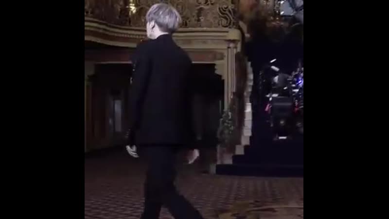 Wiggling his butt adorably