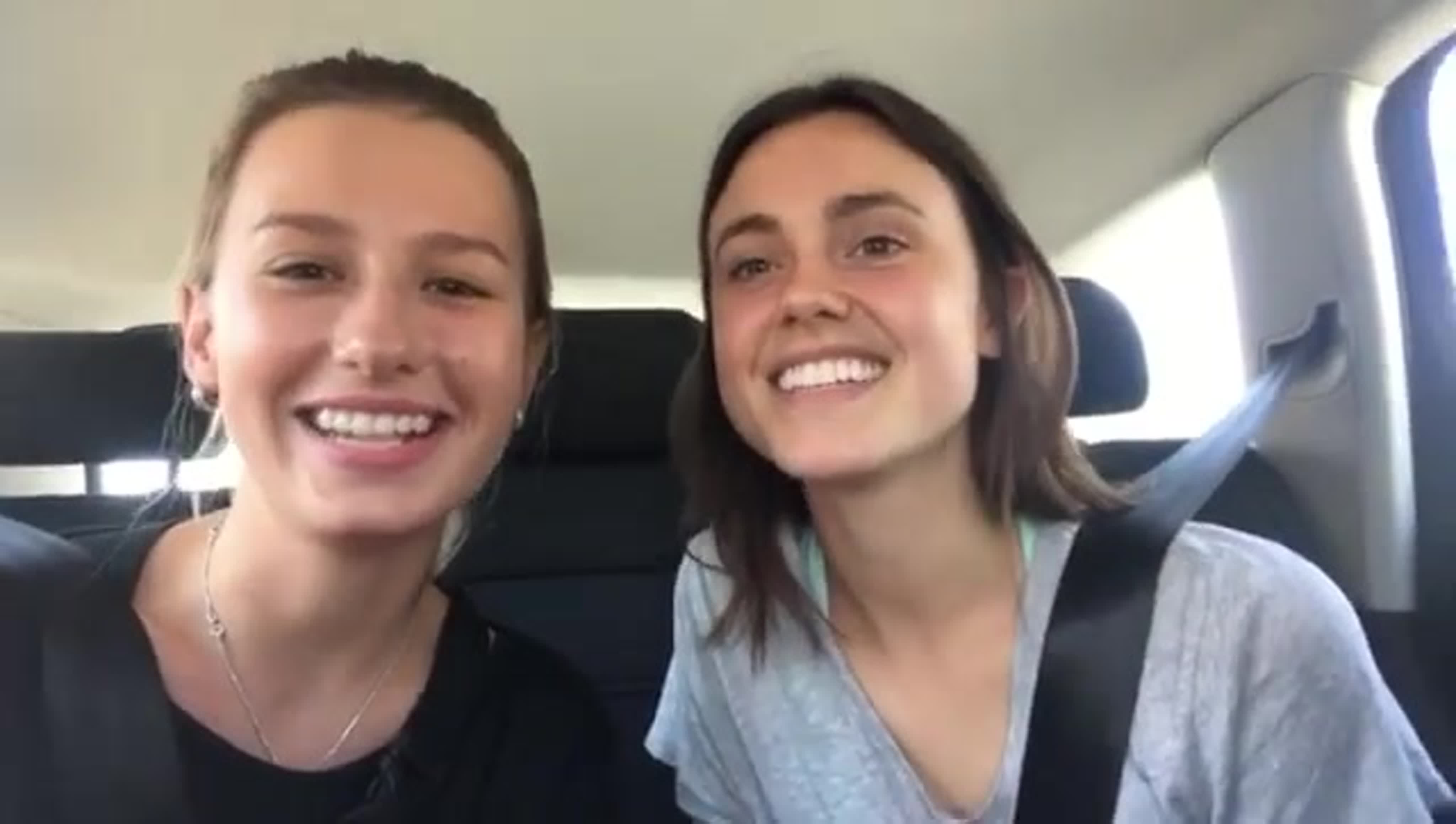 Poppy drayton instagramon our way to set practising a famous song think  i’ve got a way to go!
