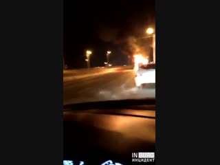 Загорелась скорая