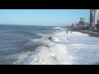 Black see storm, batumi, georgia