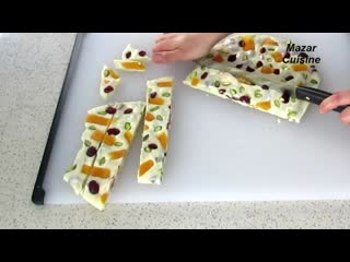 Sheer pira with fruits شیرپیره با میوجات یک اختراع جدید milk powder fruit fudge
