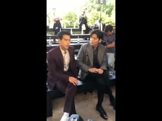 21 june2019 eddiepeng leeminho berluti summer 2020 show by kris van in paris หล่อมากจ้าพ่อฮื้อ สูทม่วงลว