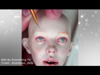 Amazing artist creates stunningly realistic dolls face sculpting with glass eyes lutsenkodolls