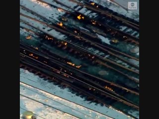 Chicago is so cold that the railroad tracks need to be on fire to keep the trains moving