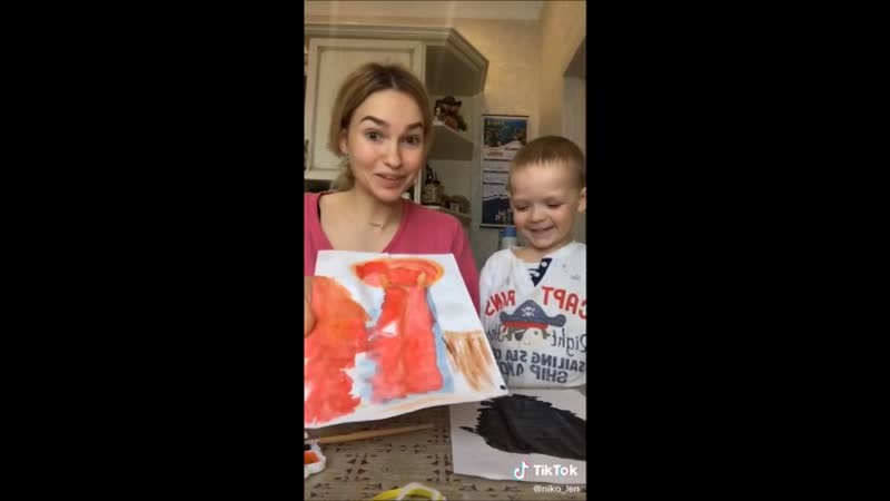 Егорка с мамой балуются
