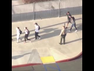 Students evacuate as police respond to shooting at saugus high school in santa clarita, california