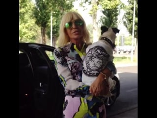 Donatella & audrey versace