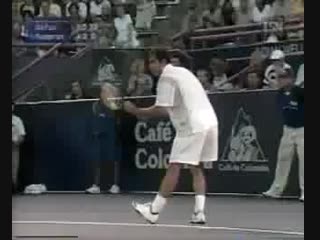 Sampras, serve and volley